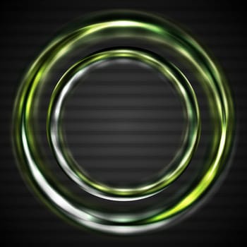Elegant green rings. Stylish logo. Vector background eps 10