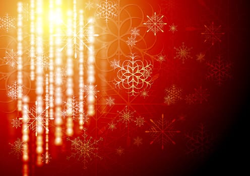Merry Christmas! Abstract shiny background with snowflakes. Eps 10 vector design
