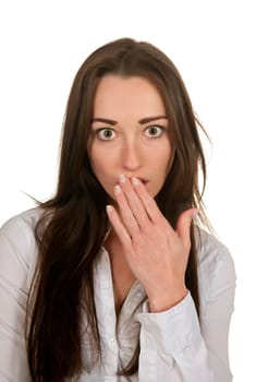 Businesswoman is surprised