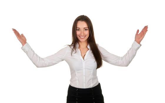 Businesswoman invites