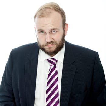 beard business man sad