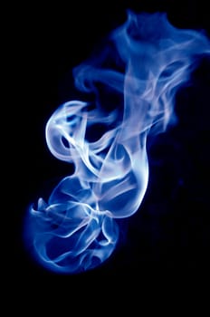 fire with a black background, abstract background.