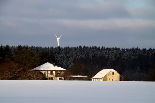 Homestead in winter