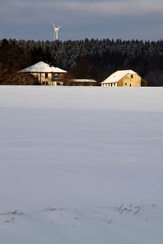 Homestead in winter