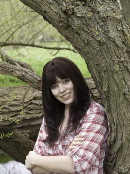 Girl in the woods