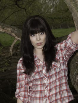 Girl in the woods