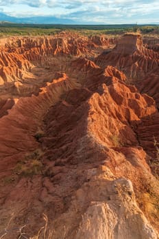 Beautiful red rock formations in Tatacoa Desert, Colombia
