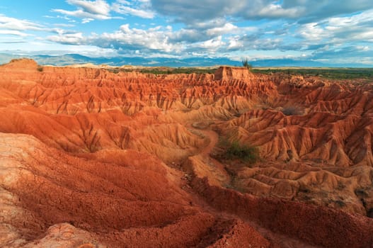 Stunning red desert landscape of Tatacoa Desert, Colombia