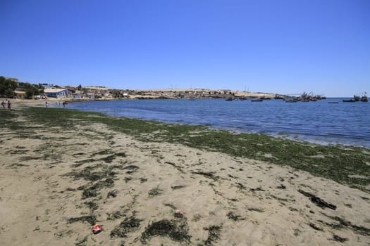 Beaches and harbour near Bahia Inglesia, Caldera, Chile