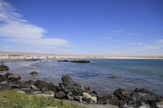 Beaches and harbour near Bahia Inglesia, Caldera, Chile
