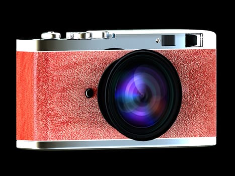 photo camera. 3D Icon isolated on black background