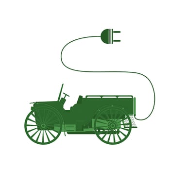 Ecocar symbol classic, isolated objects on white background