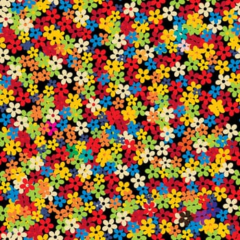 Seamless floral background, retro style design