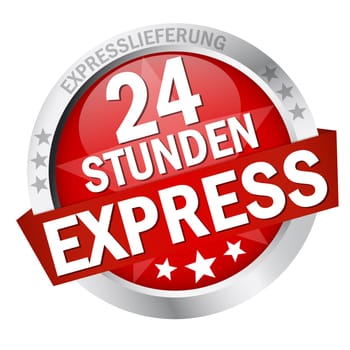 Button with banner " 24 HOURS EXPRESS """