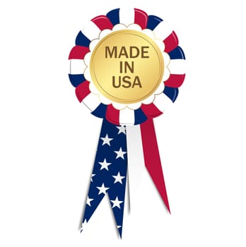 Fabric seal with ribbons " MADE IN USA """
