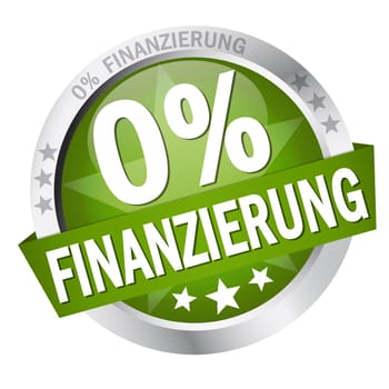Button with banner " 0% FINANCING """
