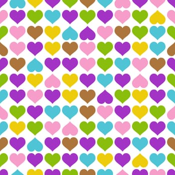 Endless Background Hearts - Colorful
