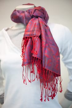 Scarf on a mannequin in a shop