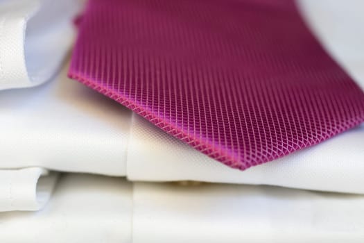 Photo of Striped necktie on shirt