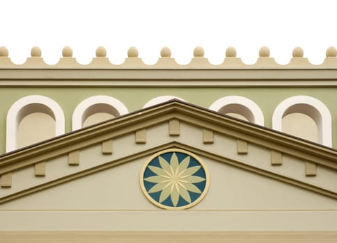 Tympanum of a castle, Fidenza - Italy