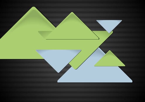 Abstract modern background. Triangles on the dark backdrop. Vector illustration eps 10