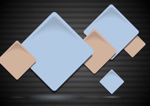 Abstract modern background. Squares on the dark backdrop. Vector illustration eps 10