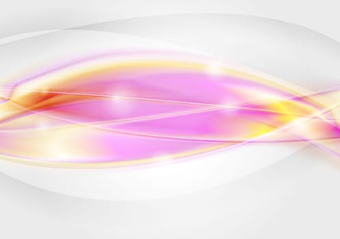 Colourful waves on the grey background. Vector design eps 10