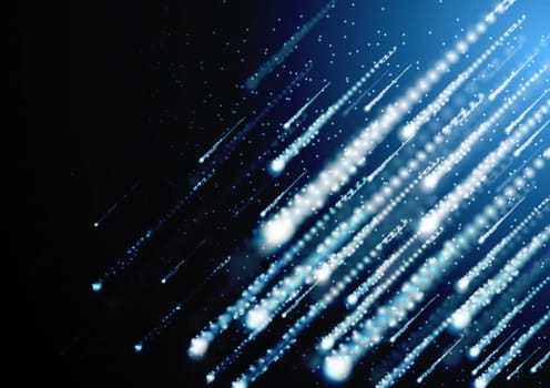 Dark blue background. Abstract meteoric rain. Vector design eps 10