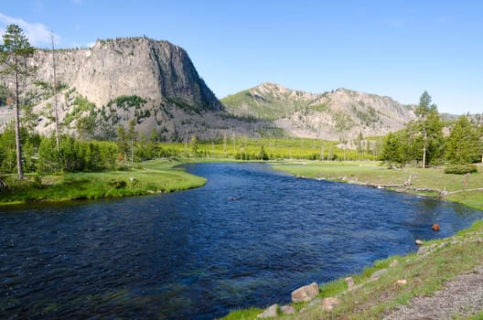 mountains in Yellowstone National Park in Wyoming