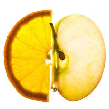 orange and apple