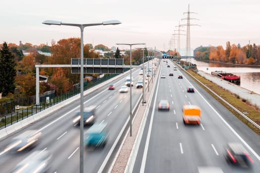 A highway in early autumn