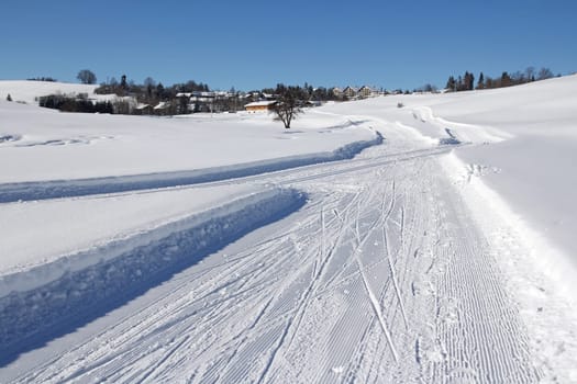 Winter sports in Bavaria - skating and cross-country skiing