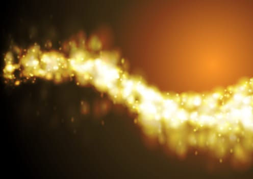 Abstract dark orange glowing wave. Vector background eps 10