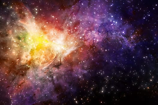 starry background of stars and  nebulas in deep outer space