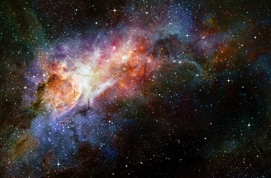 deep outer space background with stars and nebula