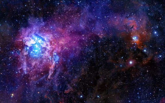 deep outer space background with stars and nebula