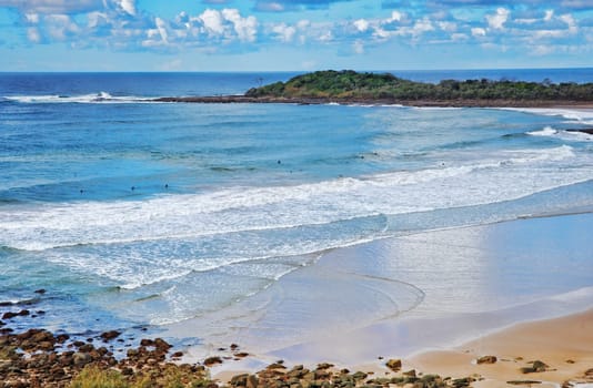 photo of the beach at yamba nsw australia