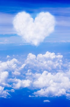 abstract clouds as heart shape, for love themed background, valentine's day.