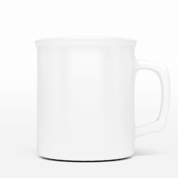 isolated white blank coffee mark, to put a message or image over the mug.