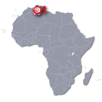 Map of Africa Tunisia
