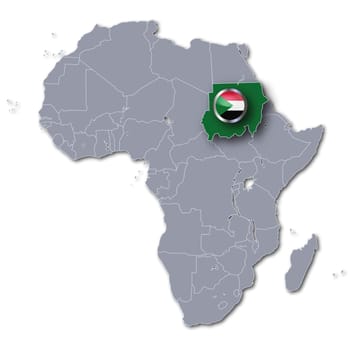Map of Africa Sudan