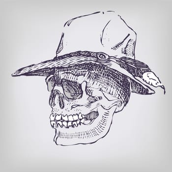 Drawing Skull with Hat
