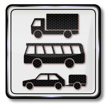 Traffic sign car,truck,truck and bus