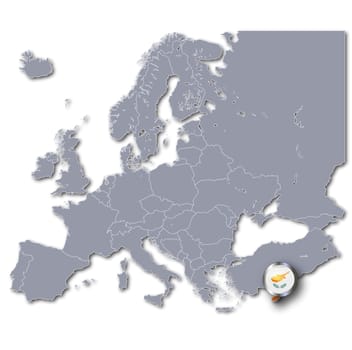 Map of Europe Cyprus