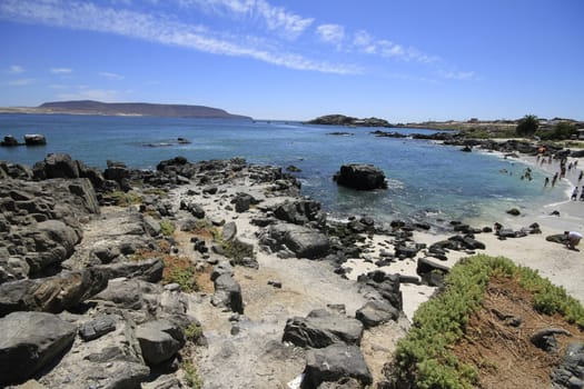 Beaches and harbour near Bahia Inglesia, Caldera, Chile