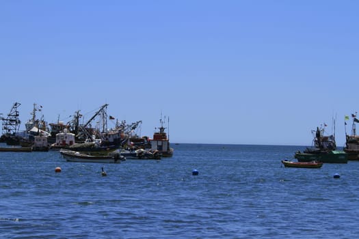 Beaches and harbour near Bahia Inglesia, Caldera, Chile