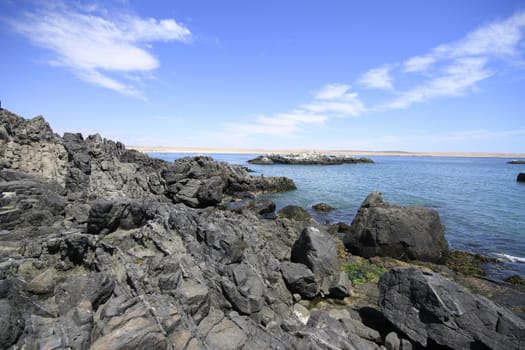 Beaches and harbour near Bahia Inglesia, Caldera, Chile
