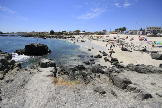 Beaches and harbour near Bahia Inglesia, Caldera, Chile