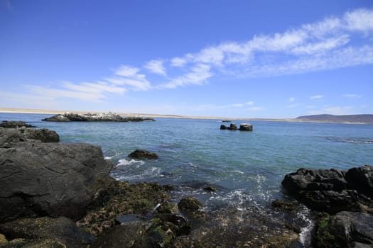 Beaches and harbour near Bahia Inglesia, Caldera, Chile