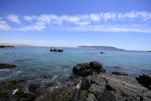 Beaches and harbour near Bahia Inglesia, Caldera, Chile
